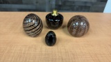 VTG HAND BLOWN GLASS ART PAPERWEIGHTS