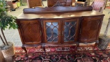 CAPRIOLE LEG BUFFET WITH BEVELED GLASS DOORS