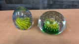 VTG HAND BLOWN GLASS ART PAPERWEIGHTS