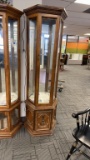 LITED 3-SIDED CURIO CABINET