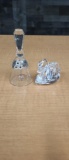 SWAROVSKI CRYSTAL SWAN & BELL FIGURINES