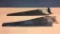 2) ANTIQUE/ VINTAGE WOOD HANDLED HANDSAWS