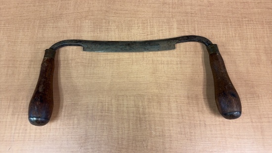 ANTIQUE GEO FARR CAST STEEL DRAW SHAVE KNIFE