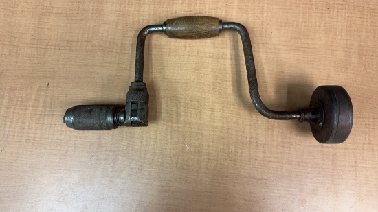 ANTIQUE STANLEY NO. 965 10IN CRANK RATCHET W BRACE