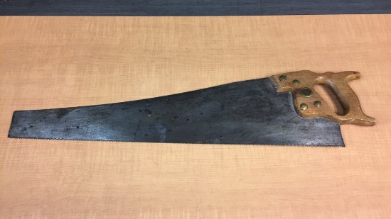 ANTIQUE 26" WARRANTED SUPERIOR NO.8 HANDSAW