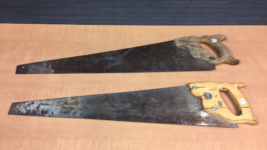 VINTAGE DISSTON U.S.A. 26" HANDSAWS