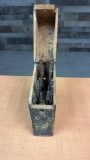 VINTAGE AUGER DRILL BITS 13PC IN WOOD CASE