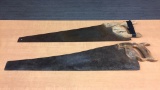 2) ANTIQUE/ VINTAGE WOOD HANDLED HANDSAWS