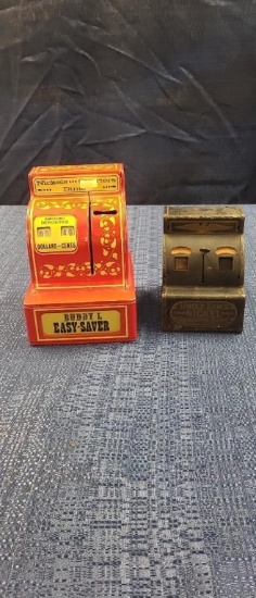 2) VINTAGE METAL REGISTER BANK