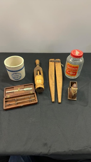 VTG SCALPEL SET, MINI CROCK, & MORE