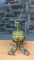 ANTIQUE BRASS OIL LAMP REPURPOSED ELECTRIC LAMP