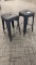 2) METAL STACKABLE STOOLS