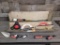CARPENTERS WOODEN TOOL CHEST & MISC TOOLS