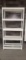 3) PLASTIC TAN 6-TIER STORAGE SHELVES