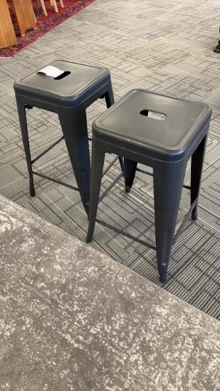 2) METAL STACKABLE STOOLS
