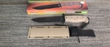 TAC XTREME BLACK FIXED BLADE KNIFE    TX-1453 SAND