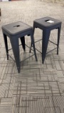 2) METAL STACKABLE STOOLS
