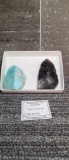 AMAZONITE AND SMOKY QUARTZ CLUSTERS