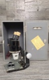 VTG AO SPENCER BINOCULAR MICROSCOPE WITH WOOD CASE
