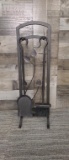 5PC FLORAL LEAF FIREPLACE TOOL SET