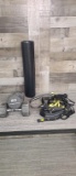 20LB DUMBBELLS, GYM PROTECTOR MAT & DOOR STRAPS
