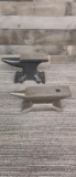 2) SMALL CAST IRON ANVILS