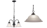 PROJECT SOURCE PENDANT & 3-BULB CHANDELIER FIXTURE
