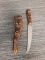 AFRICAN TRIBAL PANGA KNIFE WITH WOOD SHEATH