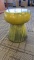 CERAMIC GREEN MUSHROOM STOOL.