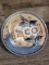 VTG MEXICAN CLAY CHARGER PLATE WITH DEER & FLOWERS