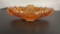 VTG MARIGOLD CARNIVAL GLASS CANOE CENTERPIECE