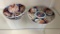 VTG JAPANESE IMARI STYLE SCALLOPED BOWL AND PLATE