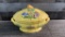VTG PIERRE DEUX YELLOW TUREEN WITH PEAR FINIAL