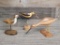 VTG HAND CARVED AND SIGNED DECOY SHORE BIRDS