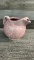 USA POTTERY - RED SPONGEWARE ICED TEA PITCHER
