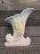 VTG HULL ART POTTERY ROSE CORNUCOPIA VASE