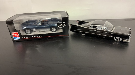 JADA 1959 CADILLAC DEVILLE & ERTL MAKO SHARK