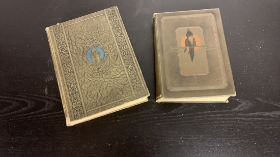 2) ANTIQUE UNIVERSITY OF KANSAS JAYHAWKER YEARBOOK