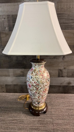 HANDPAINTED CLOISONNE STYLE LAMP