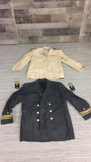 2) ANTIQUE OFFICERS DRESS JACKETS.