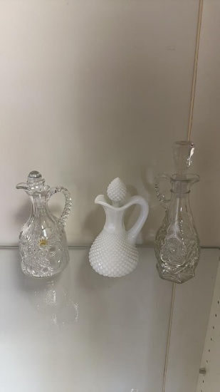 CRYSTAL & GLASS CRUET DECANTERS
