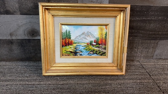VTG ENAMEL ON COPPER LANDSCAPE BY N STONE
