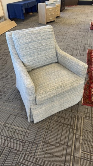 UPHOLSTERED SWIVEL ROCKING CHAIR