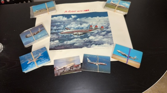 AIRPLANE POSTER AND POST CARDS