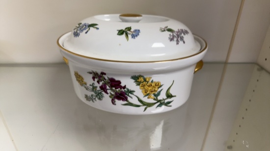 SPODE "STAFFORD FLOWERS" COVERED CASSEROLE DISH