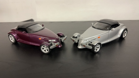 2) ANSON PLYMOUTH PROWLER DIECAST MODEL CARS