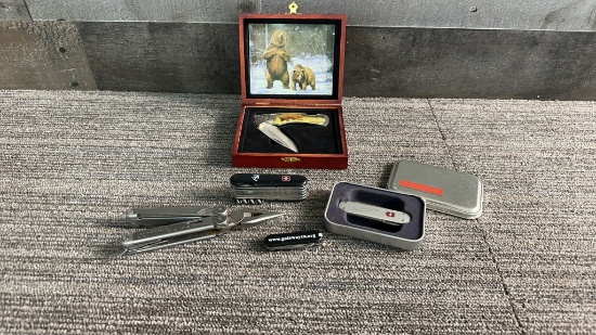 LEATHERMAN WAVE MULTI-TOOL, WENGER POCKET KNIFE +