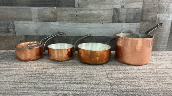 VTG HAMMERED COPPER POTS