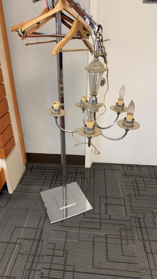5-BULB GLASS CANDLE CANDELIER