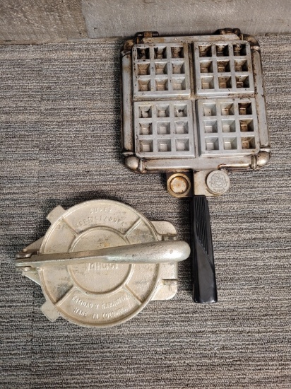 NORDIC WARE WAFFLE IRON & 8" TORTILLA PRESS